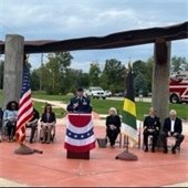 9/11 Ceremony in Belleville, Il. Keynote speaker Major Sergeant Amos Reed