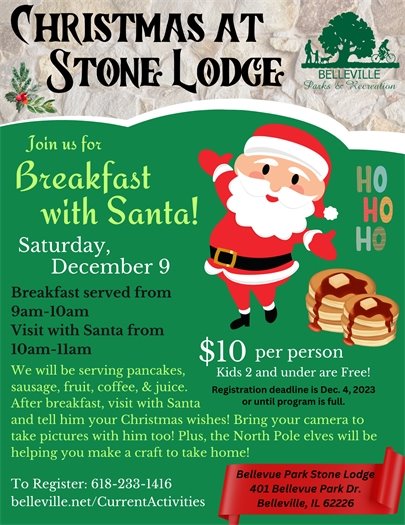 Belleville's 2023 Breakfast with Santa