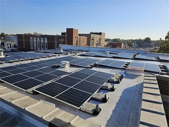 New solar panel installation at Belleville Public Library, Main branch.