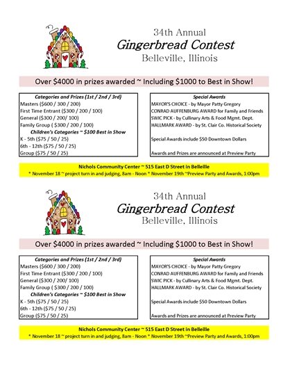 Belleville's 34th Annual Gingerbread Contest page 1