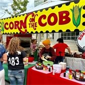 Vendor, Corn on the Cobb, at Belleville's 39th annual Chili Cook-off