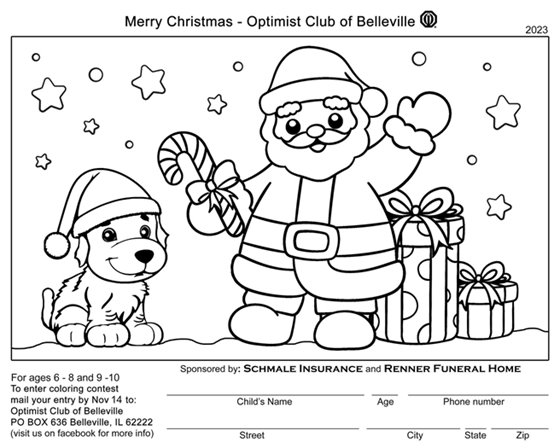 Belleville Optimist Club Coloring Contest