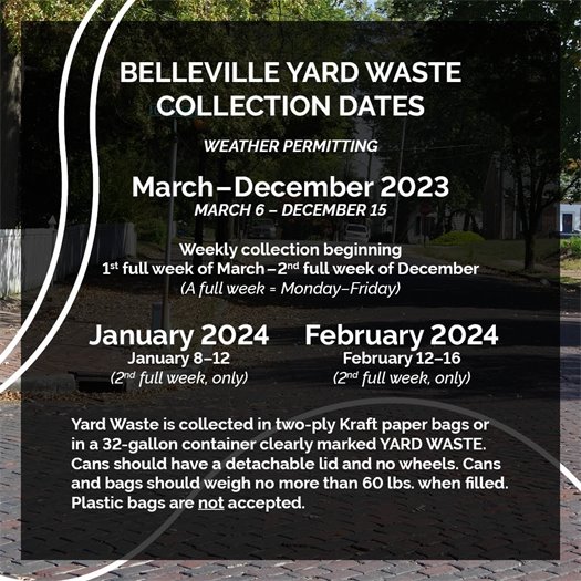 Belleville Yard Waste Collection Dates for 2023-2024