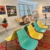 Belleville Midcentury Modern Museum exhibition detail photos including midmod furniture.