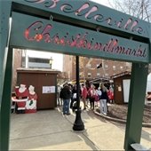 Belleville's 10th annual Christkindlmarkt entrance to vendor shop chalets