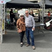 Belleville Mayor Patty Gregory poses with Village of Shiloh Mayor Bob Weilmuenster