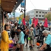 Vendors hand out candy for Belleville's 2023 Trick or Treat event