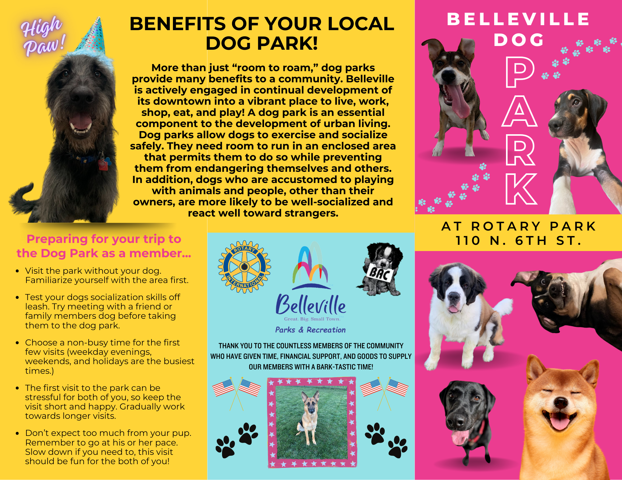 Dog Park brochure pg 1